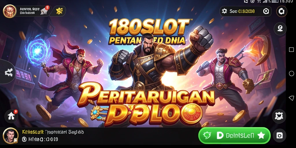 Screenshot utama 180SLOT menampilkan pertarungan mendebarkan dengan efek visual yang luar biasa.