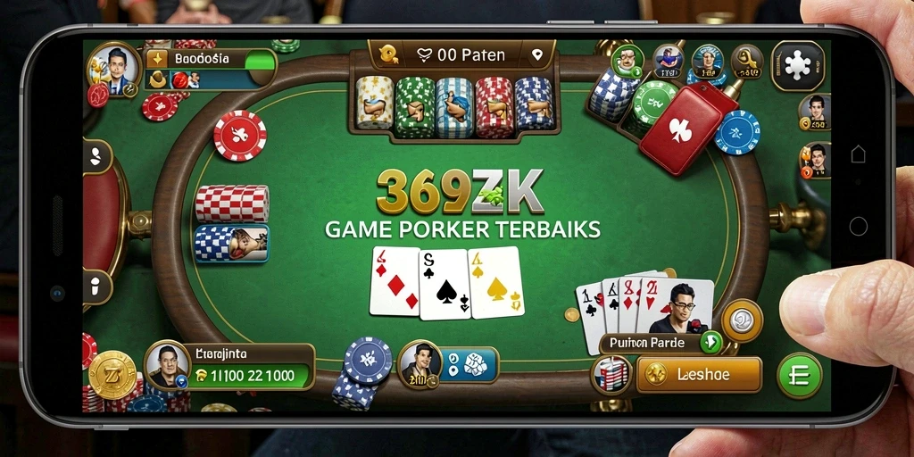Tampilan gameplay menarik di aplikasi Poker 369ZK.
