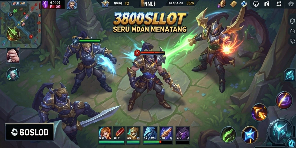 Tampilan menarik dari gameplay MOBA di 380SLOT.
