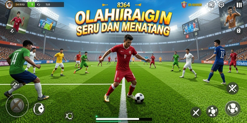 Tampilan gameplay yang mendebarkan dalam 8364 dengan aksi olahraga penuh semangat.