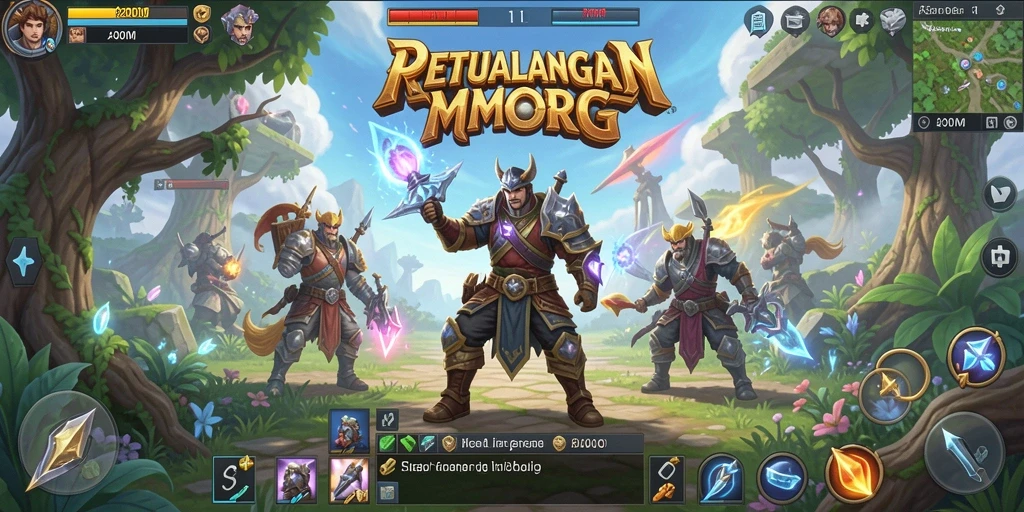 Tampilan gameplay A200M yang menarik dan penuh aksi dalam dunia MMORPG.