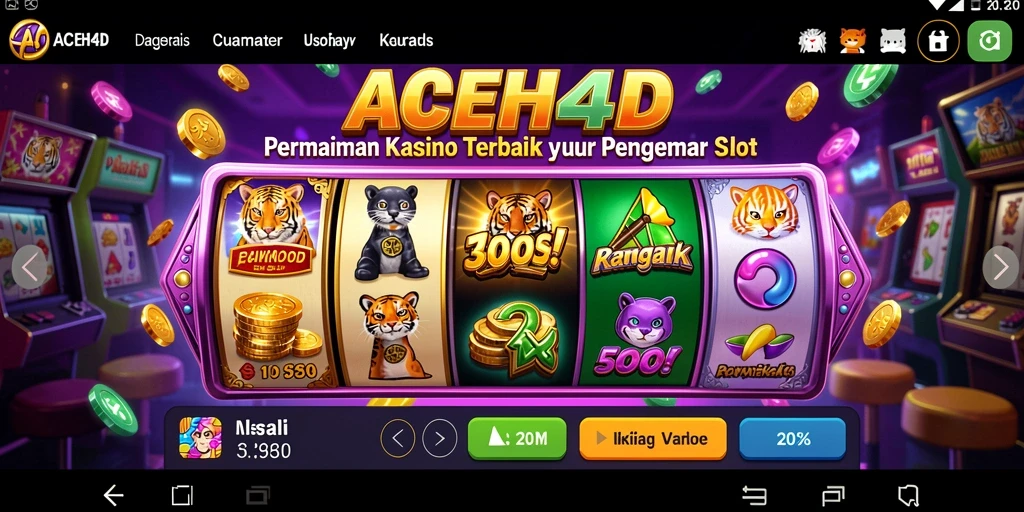 Tampilan permainan slot yang seru di ACEH4D.