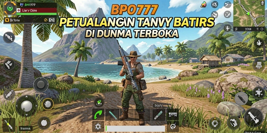 Screenshot menampilkan pemain menjelajahi dunia terbuka BPO777.