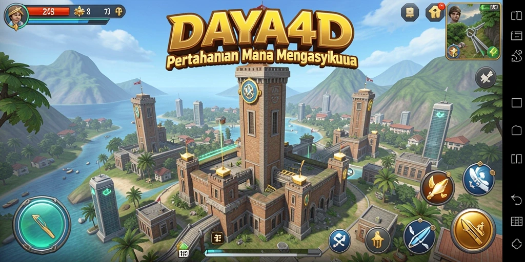 Tampilan gameplay Tower Defense di DAYA4D menampilkan strategi dan grafis menawan.