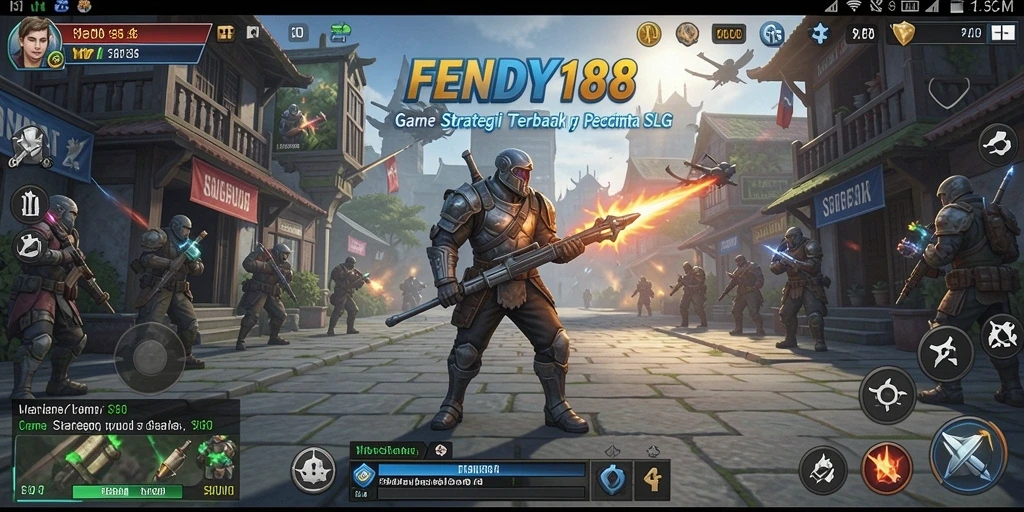 Screenshot FENDY188 menunjukkan aksi pertempuran strategi yang intens.