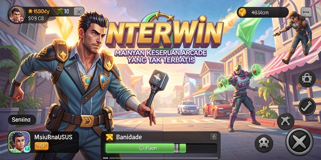 Tampilan gameplay seru dari INTERWIN yang menantang setiap pemain.