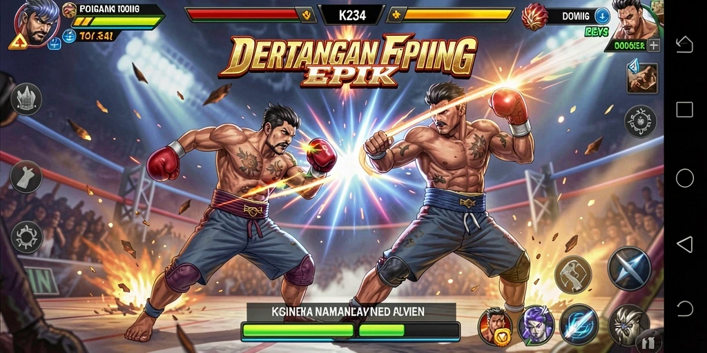 Gameplay seru K234 dalam pertarungan Fighting yang mendebarkan.