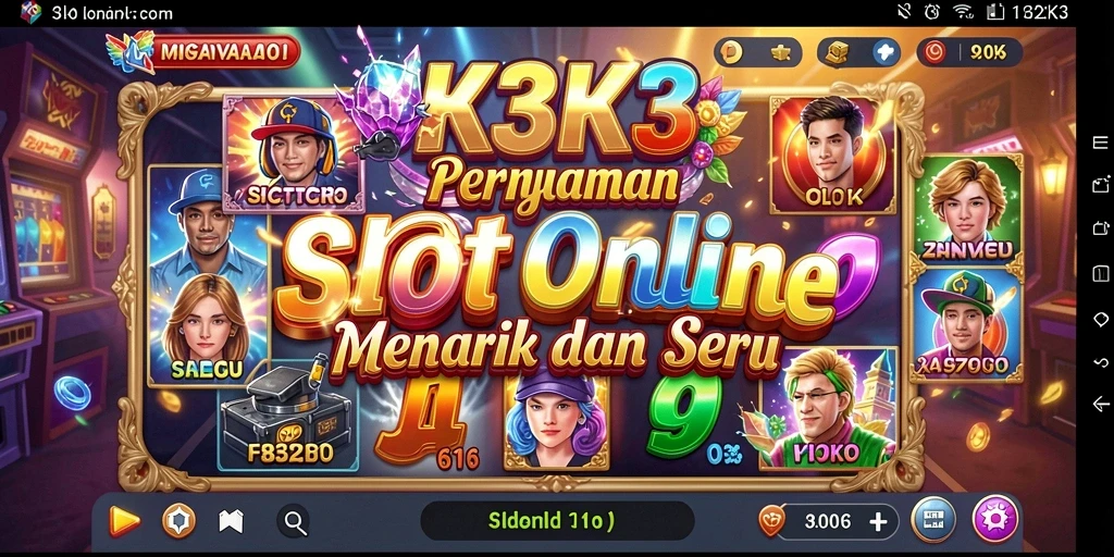 Tampilan gameplay K3K3 yang penuh warna dan menarik.