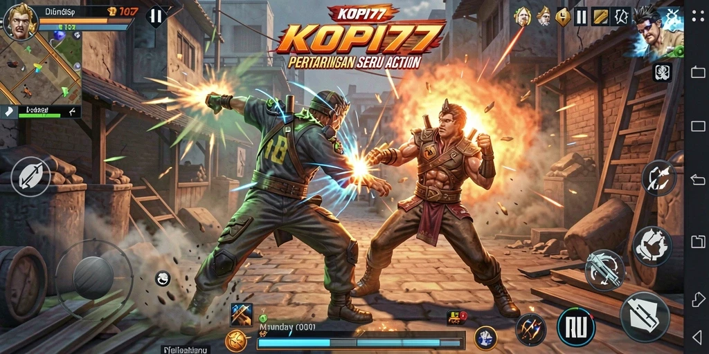 Tampilan gameplay KOPI77 yang mendebarkan dengan aksi tanpa henti.