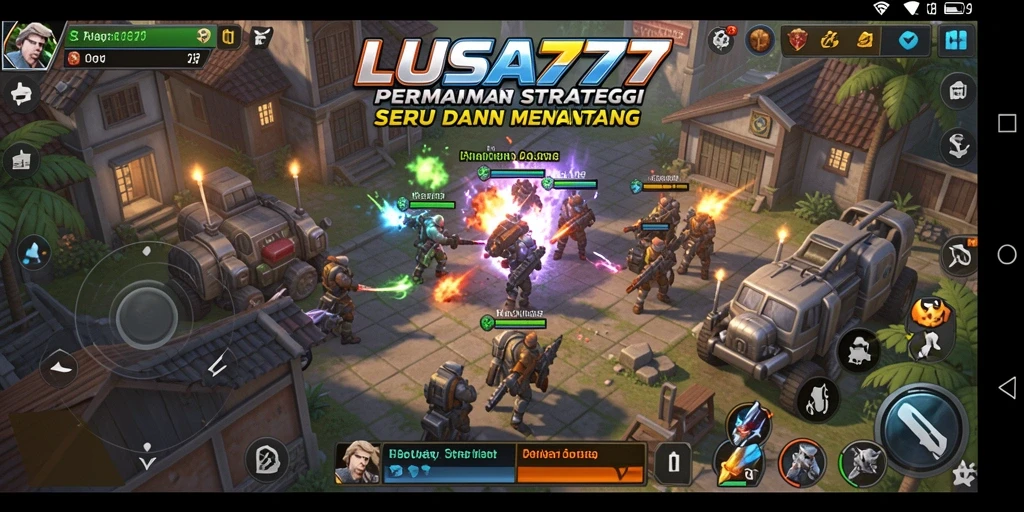 Tangkapan layar gameplay LUSA777 menampilkan pertempuran epik dan strategi mendalam.