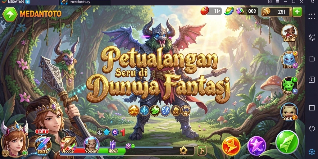 Screenshot gameplay MEDANTOTO yang menunjukkan petualangan seru.