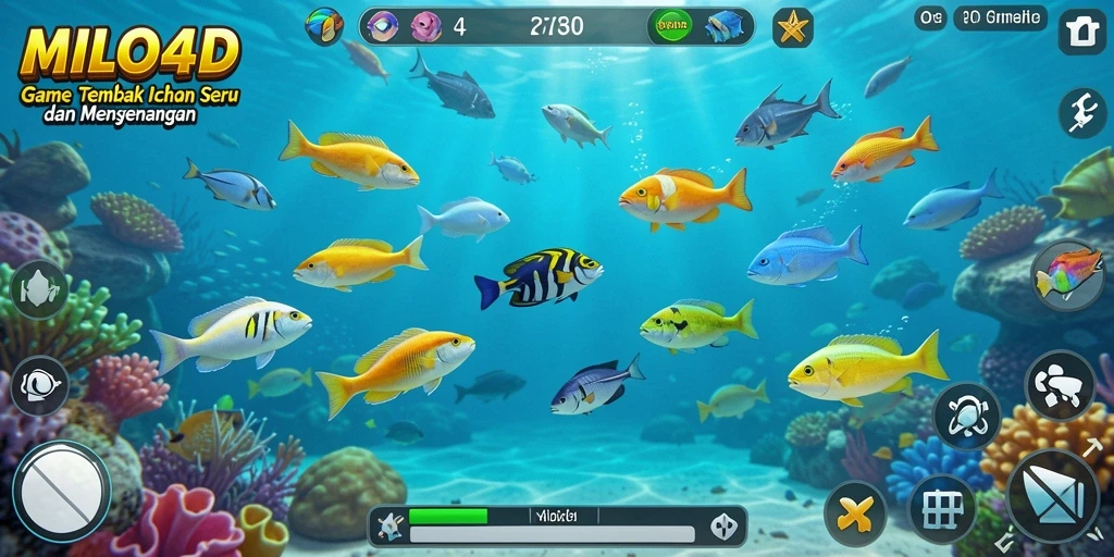Tampilan gameplay seru Tembak Ikan di MILO4D.