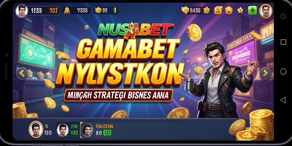 Tampilan gameplay NUSABET yang menantang strategi bisnis.