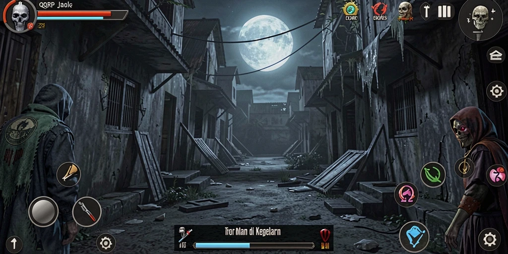 Gameplay menegangkan dari QQRP dalam suasana yang angker.