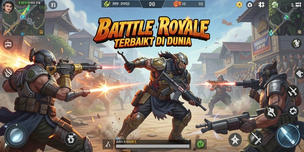 Tangkapan layar RPVIP1 menampilkan gameplay seru Battle Royale.