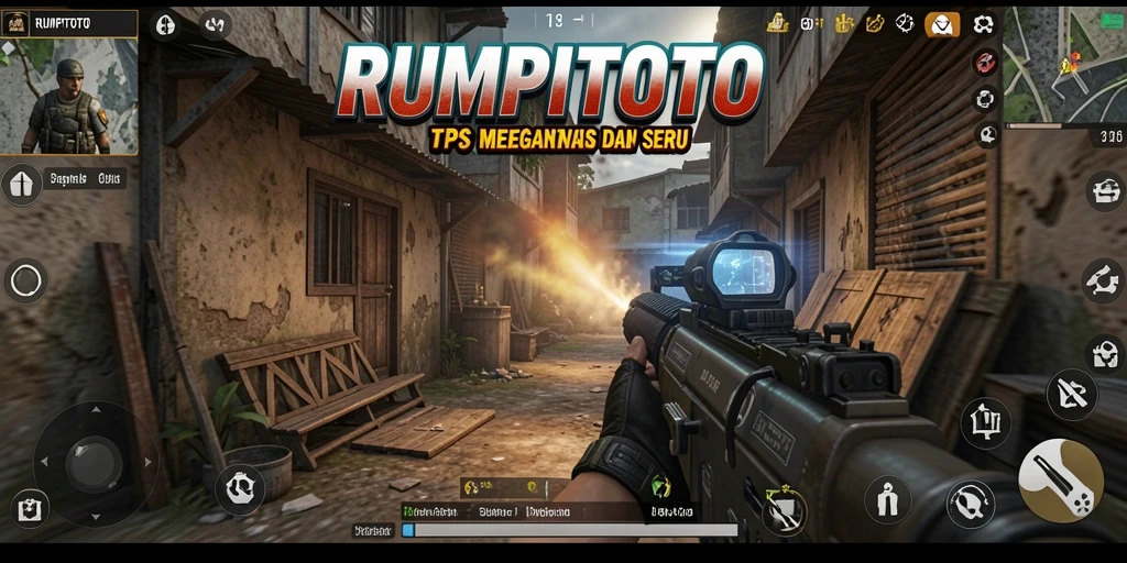 Screenshot aksi seru dalam gameplay TPS RUMPITOTO.