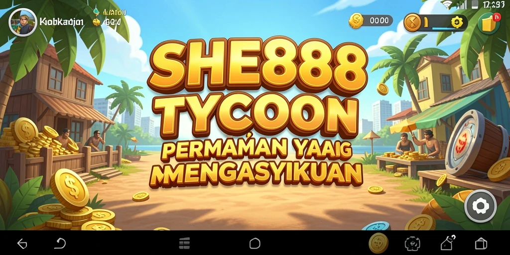 Screenshot utama SHE888 menunjukkan dinamisnya gameplay Tycoon yang seru.
