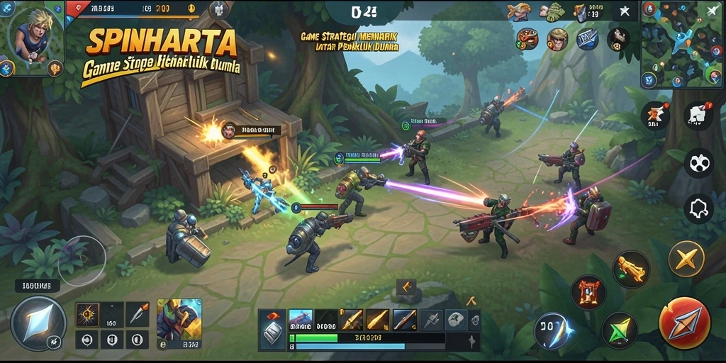Tampilan menarik dari gameplay SPINHARTA dalam merencanakan strategi.