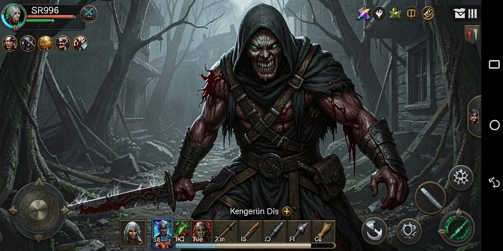 Screenshot utama SR996 menampilkan suasana Horror yang mencekam.