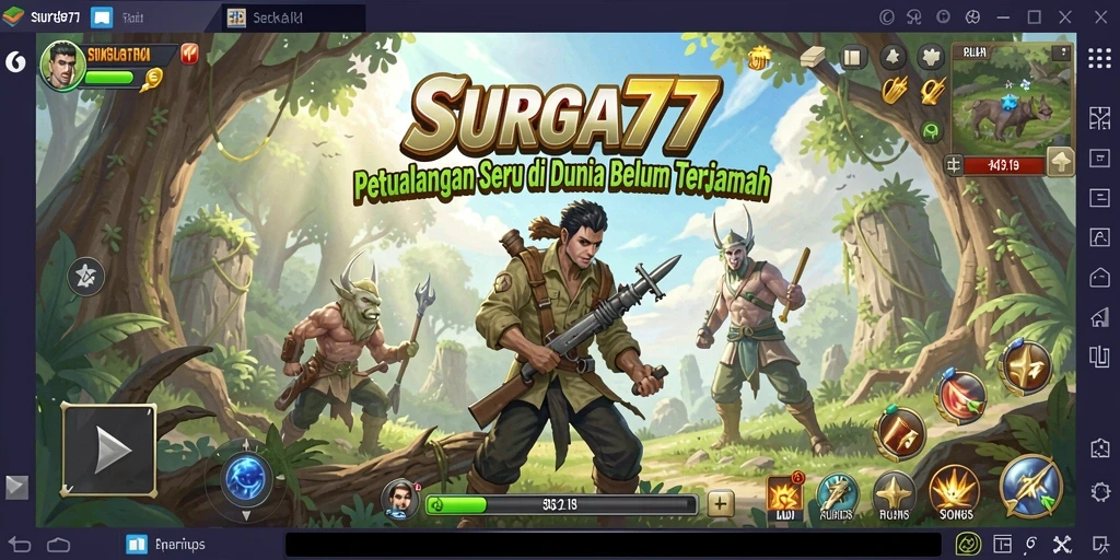 Tangkapan layar SURGA77 menampilkan momen mendebarkan saat menjelajahi dunia petualangan.