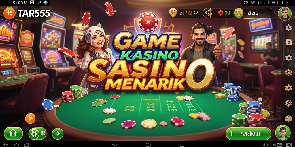 Gameplay seru di aplikasi Kasino TAR555 dengan grafik memukau.