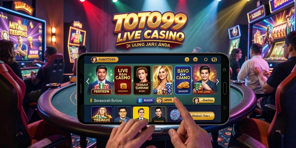 Tampilan gameplay Live Casino TOTO99 yang mendebarkan dan interaktif.