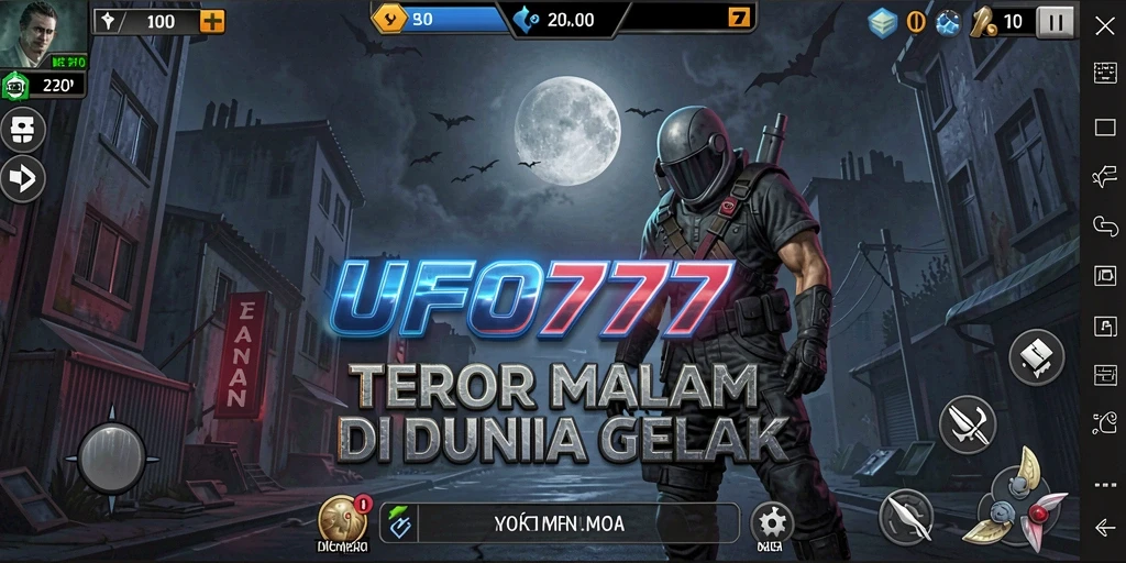 Screenshot menampilkan suasana mencekam dalam gameplay UFO777.