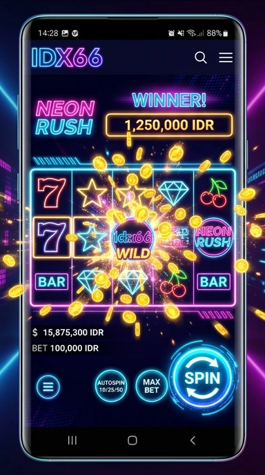 Screenshot antarmuka pengguna idx66 yang intuitif.